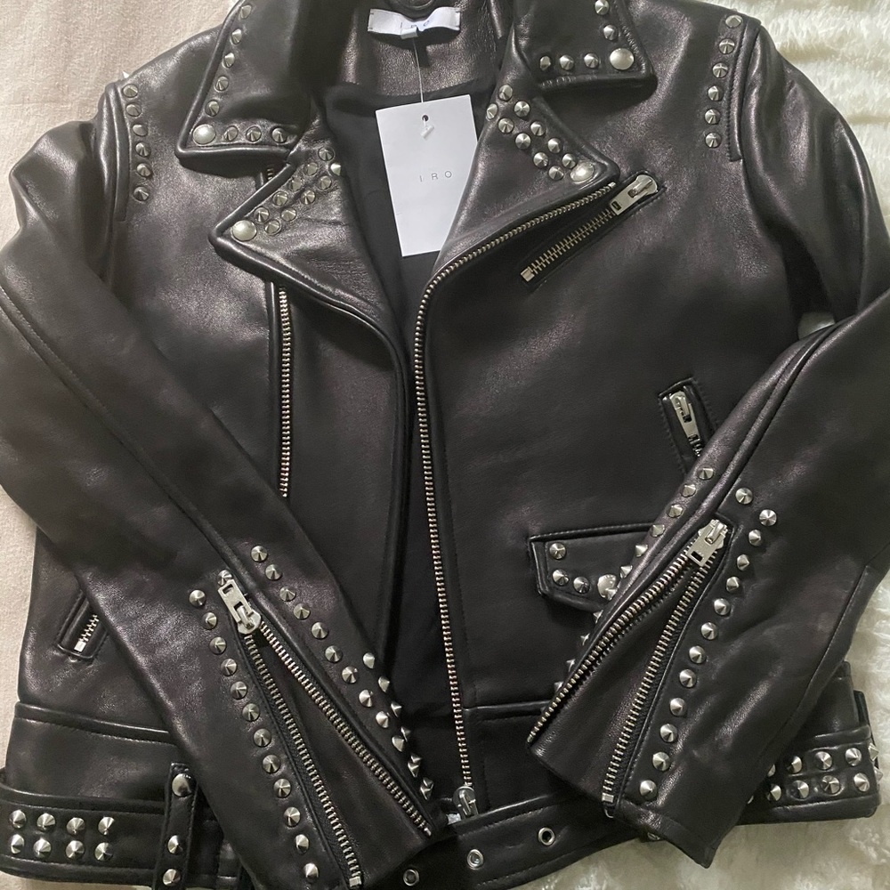 NEW-IRO studded leather jacket